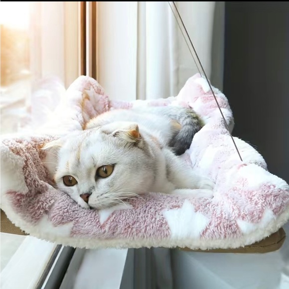 COPY - Cat Window Perch Hammock Seat. Large Cat Hammocks Bed with blanket. - Picture 3 of 10